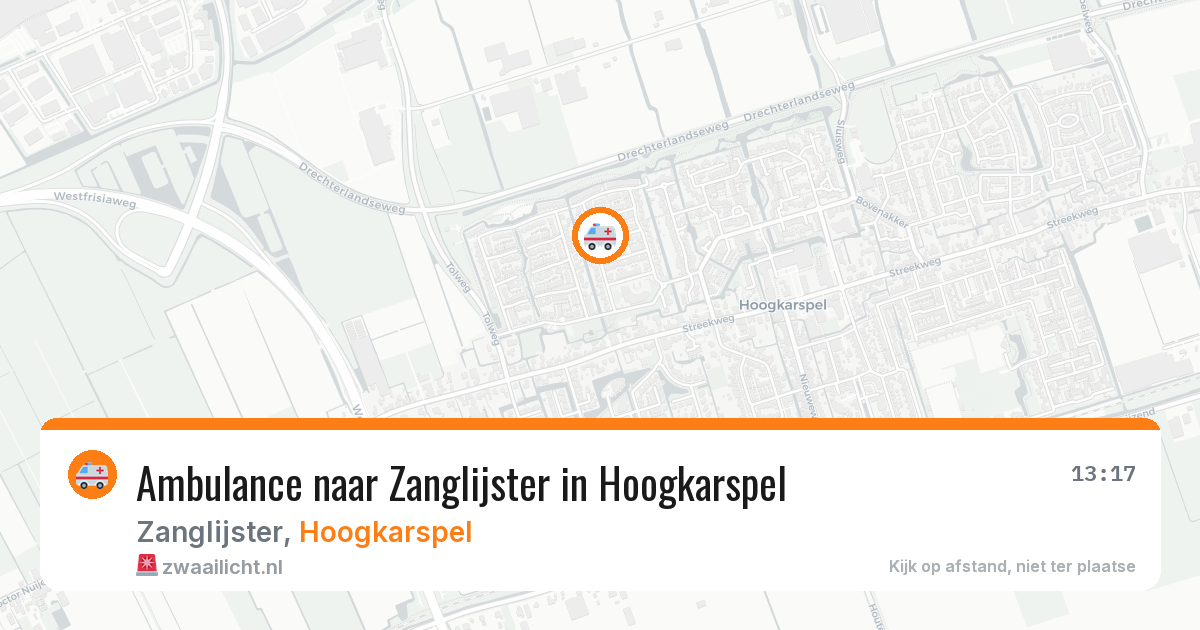 Ambulance naar Zanglijster in Hoogkarspel — 26 jun 2026