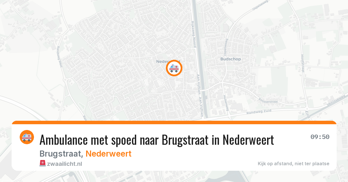 Ambulance met spoed naar Brugstraat in Nederweert — 26 jul 2026