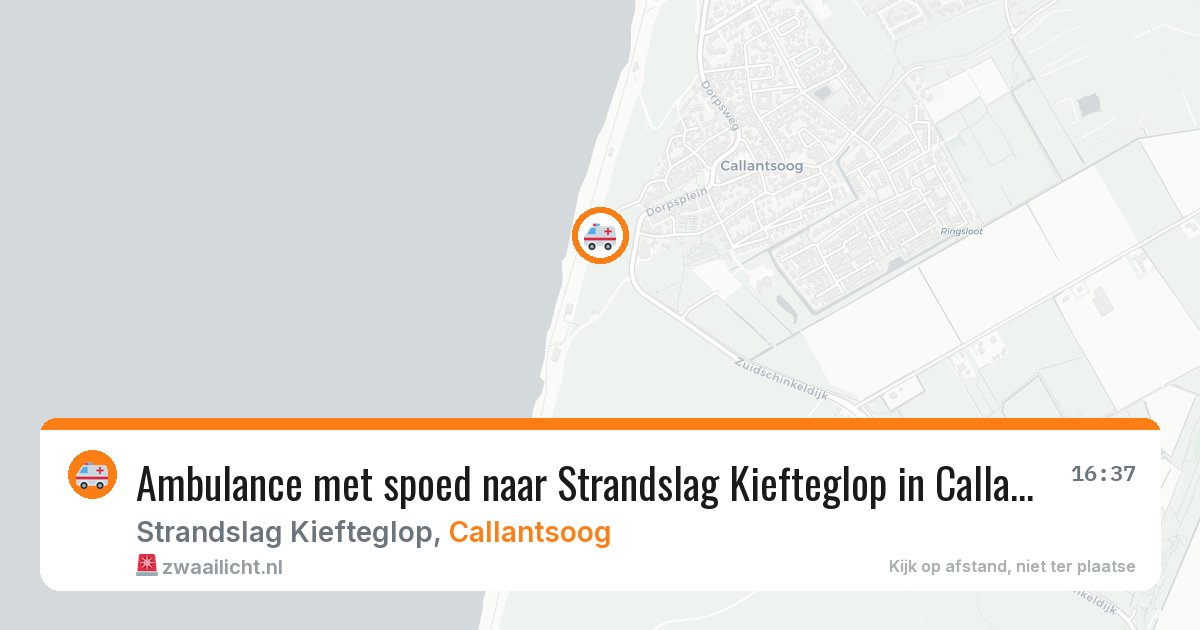 Ambulance met spoed naar Strandslag Kiefteglop in Callantsoog — 9 aug 2026