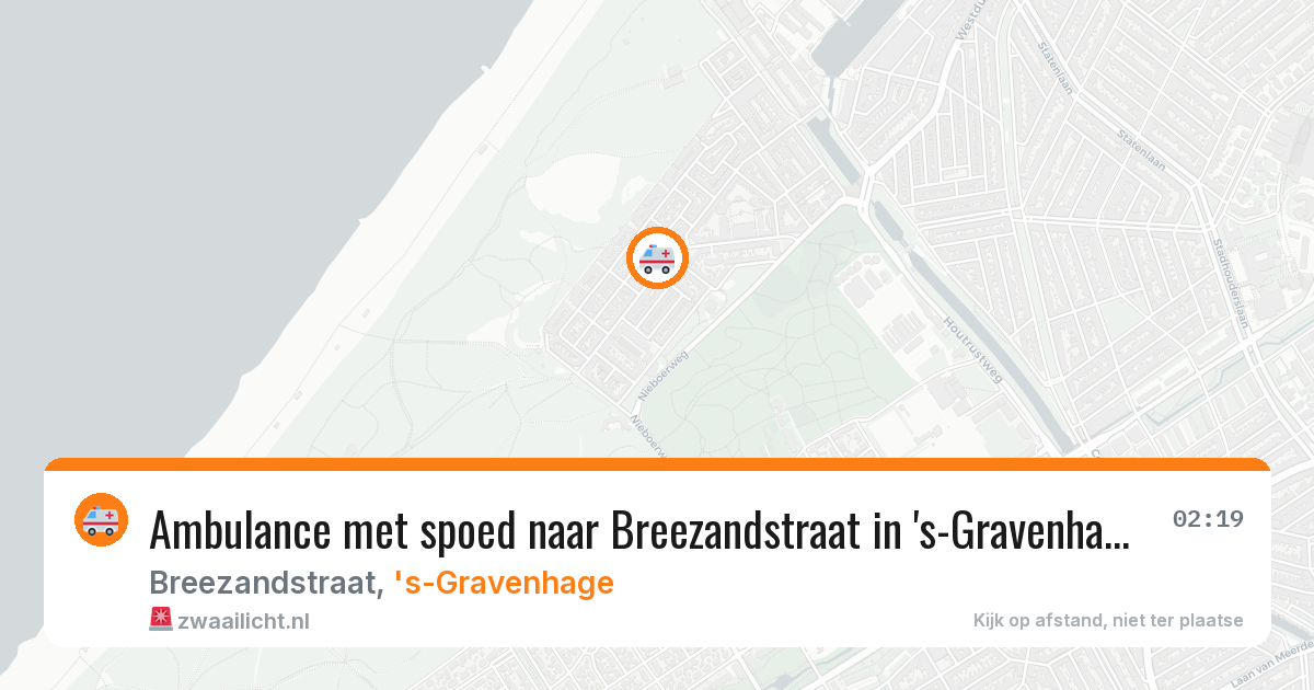 Ambulance met spoed naar Breezandstraat in 's-Gravenhage — 9 feb 2026