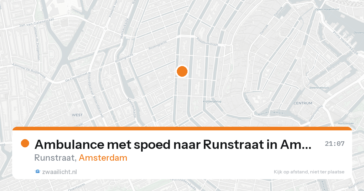 Ambulance met spoed naar Runstraat in Amsterdam — 31 jan 2026