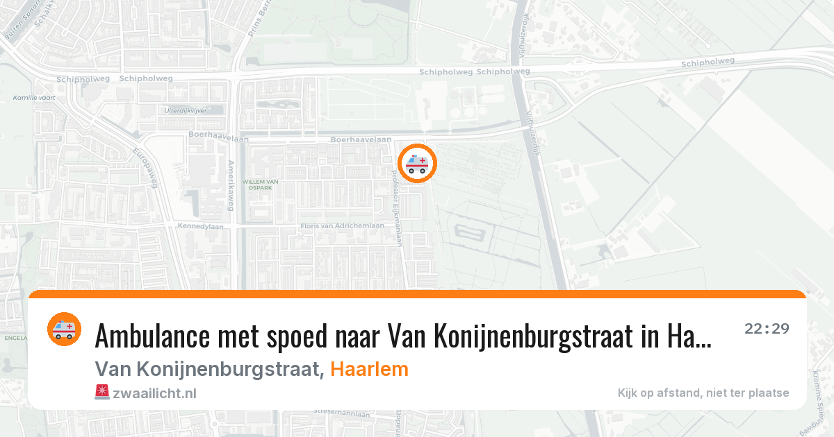 Ambulance met spoed naar Van Konijnenburgstraat in Haarlem — 6 mei 2026