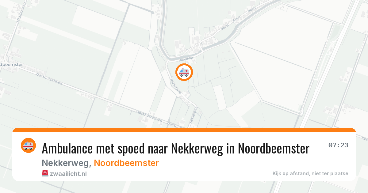 Ambulance met spoed naar Nekkerweg in Noordbeemster — 9 jun 2026