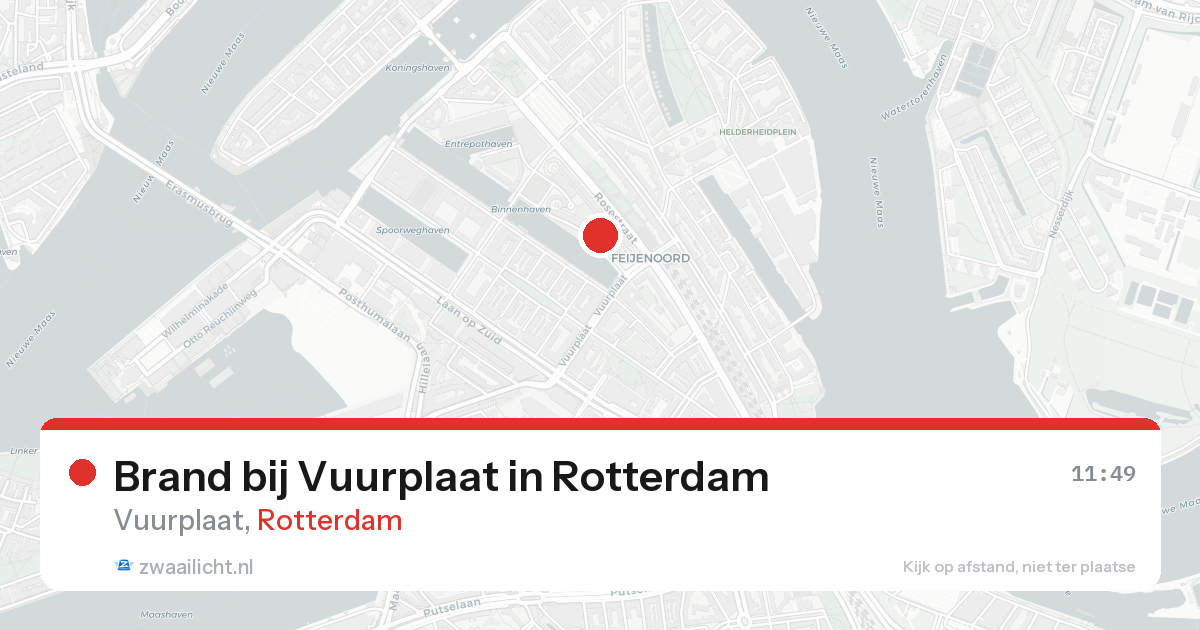 Brand bij Vuurplaat in Rotterdam — 21 aug 2026