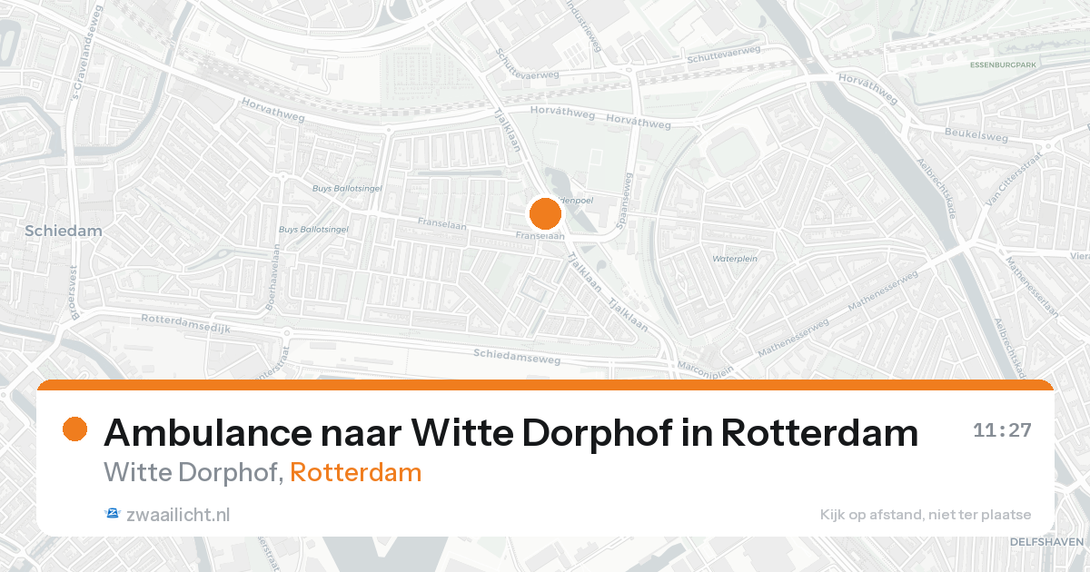 Ambulance naar Witte Dorphof in Rotterdam — 8 jun 2026