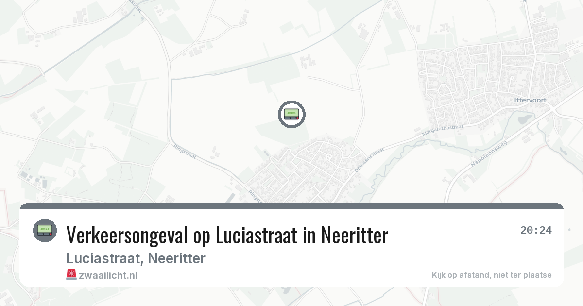 Verkeersongeval op Luciastraat in Neeritter — 18 feb 2026