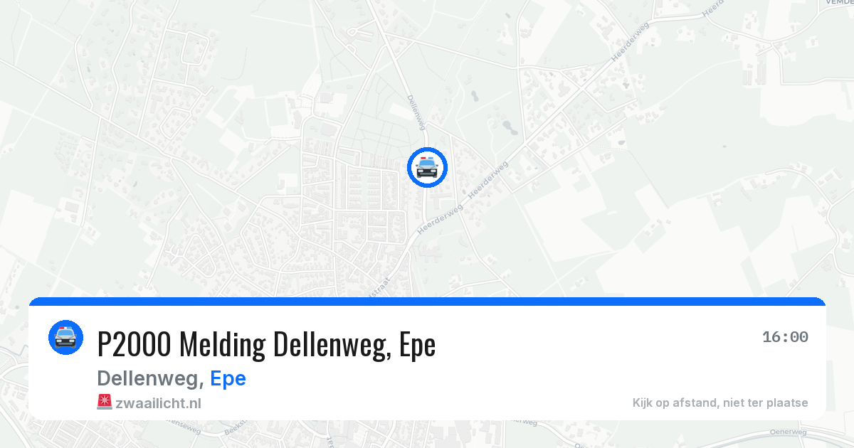 P2000 Melding Dellenweg, Epe — 2 mei 2026