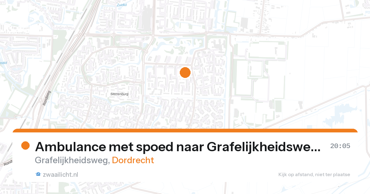 Ambulance met spoed naar Grafelijkheidsweg in Dordrecht — 27 aug 2026