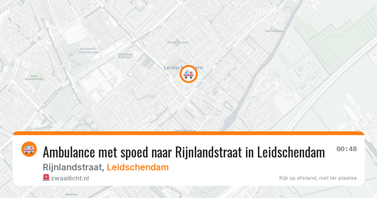 Ambulance met spoed naar Rijnlandstraat in Leidschendam — 10 apr 2026