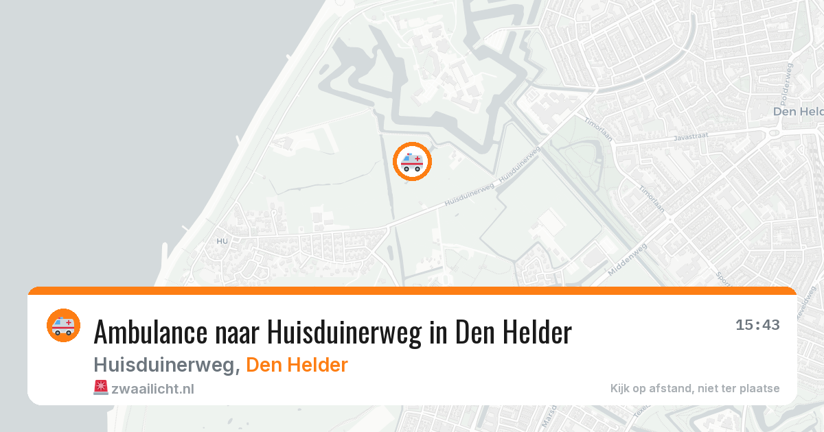 Ambulance naar Huisduinerweg in Den Helder — 10 apr 2026