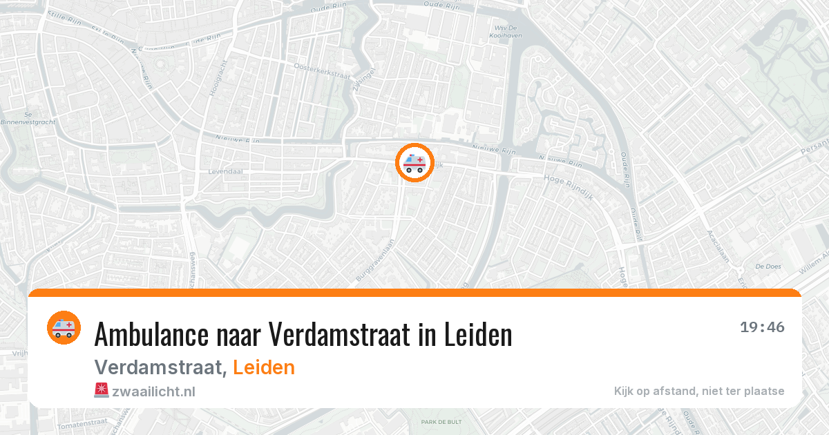 Ambulance naar Verdamstraat in Leiden — 2 jul 2026