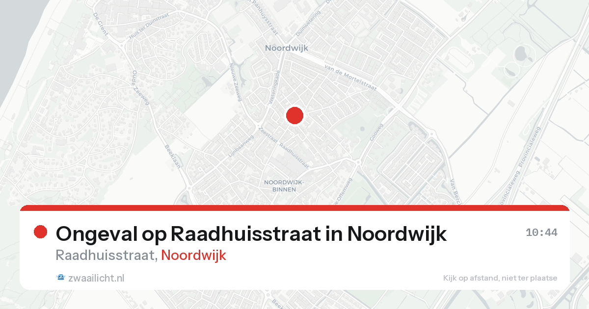 Ongeval op Raadhuisstraat in Noordwijk — 23 aug 2026
