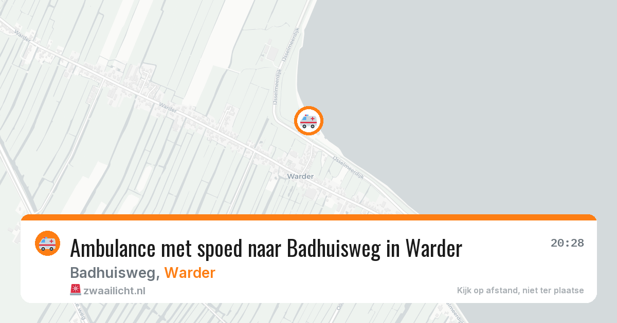 Ambulance met spoed naar Badhuisweg in Warder — 3 mrt 2026
