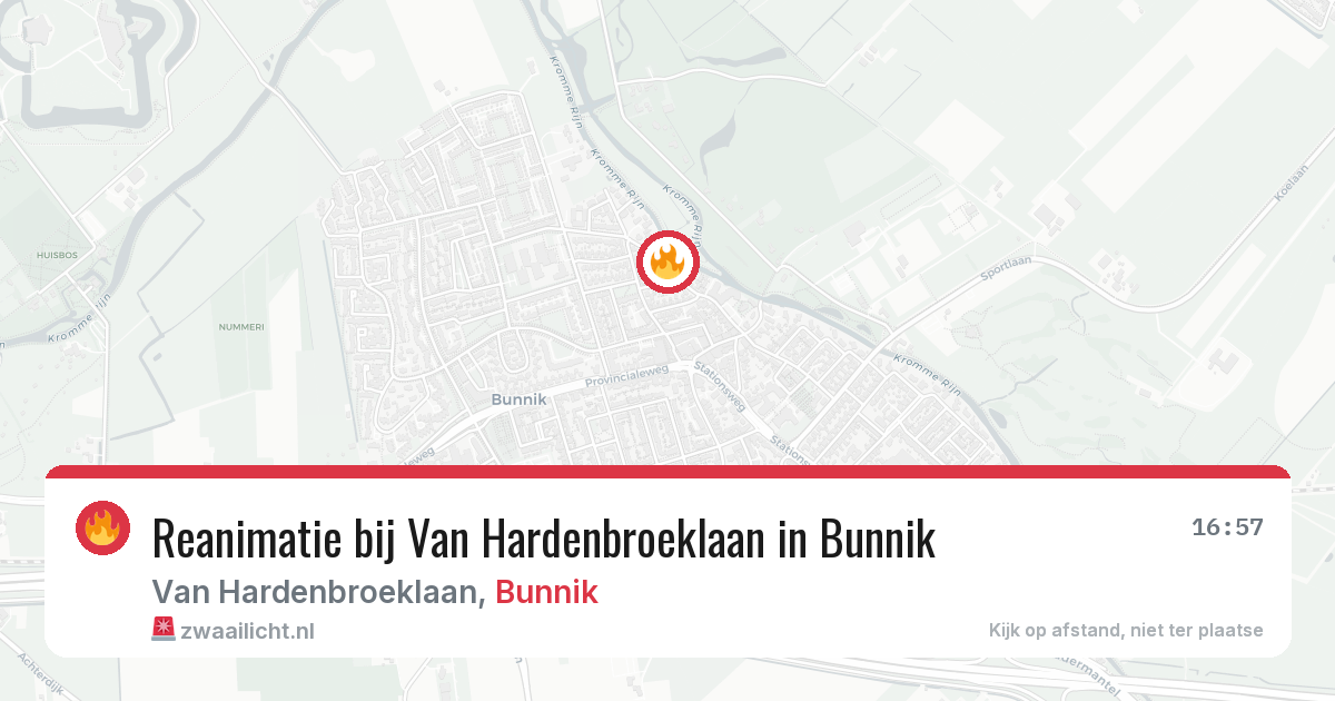 Reanimatie bij Van Hardenbroeklaan in Bunnik — 24 apr 2026