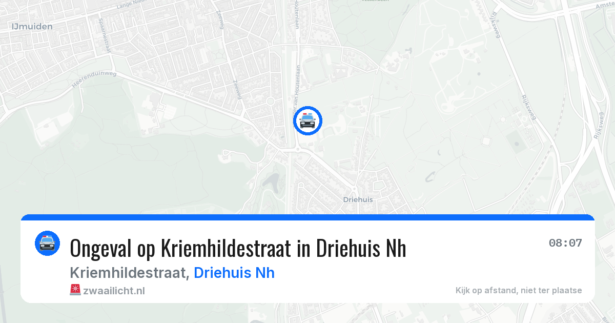 Ongeval op Kriemhildestraat in Driehuis Nh — 29 jun 2026