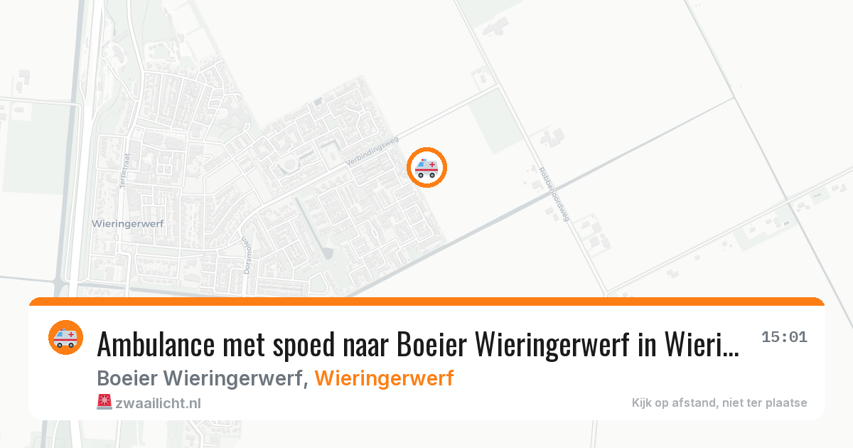 Ambulance met spoed naar Boeier Wieringerwerf in Wieringerwerf — 12 apr 2026