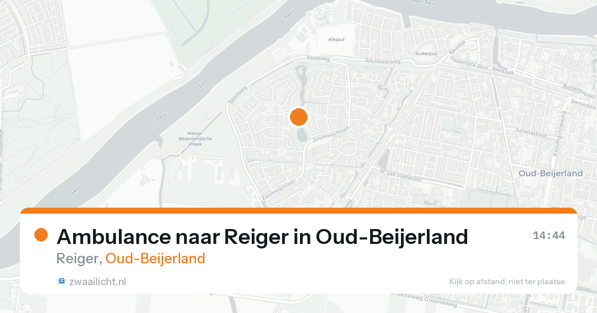 Ambulance naar Reiger in Oud-Beijerland — 22 aug 2026