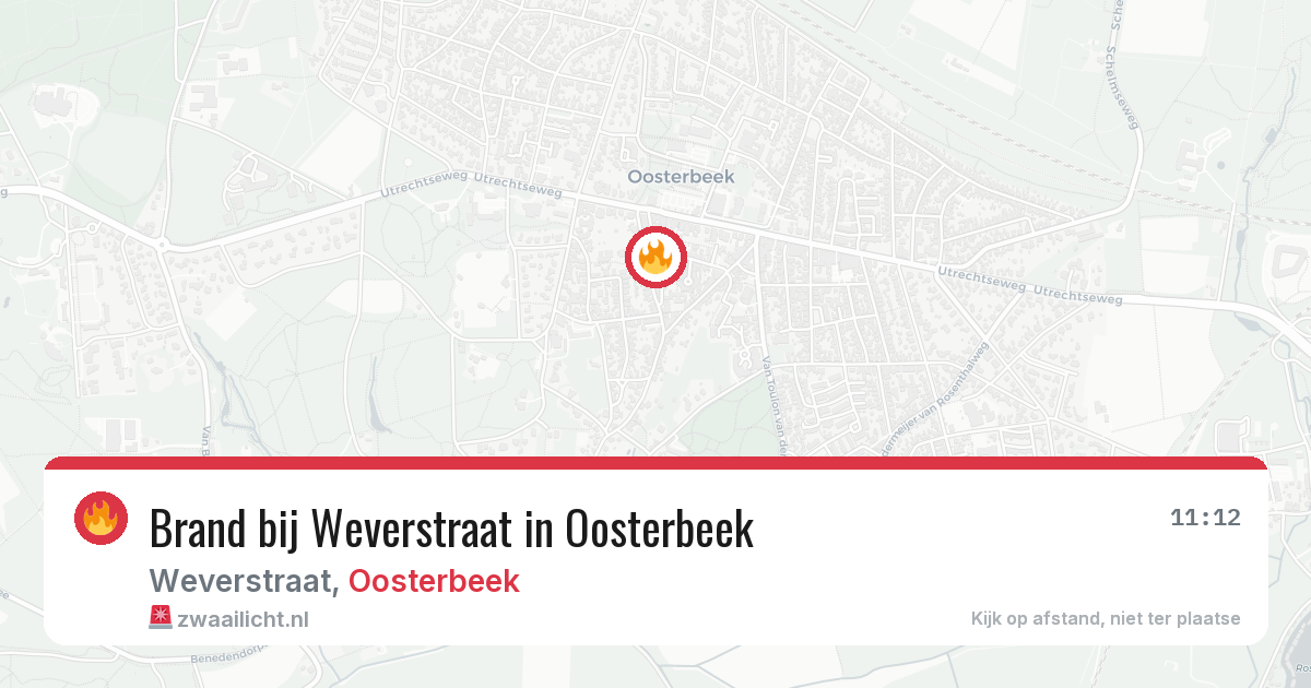 Brand bij Weverstraat in Oosterbeek — 10 apr 2026