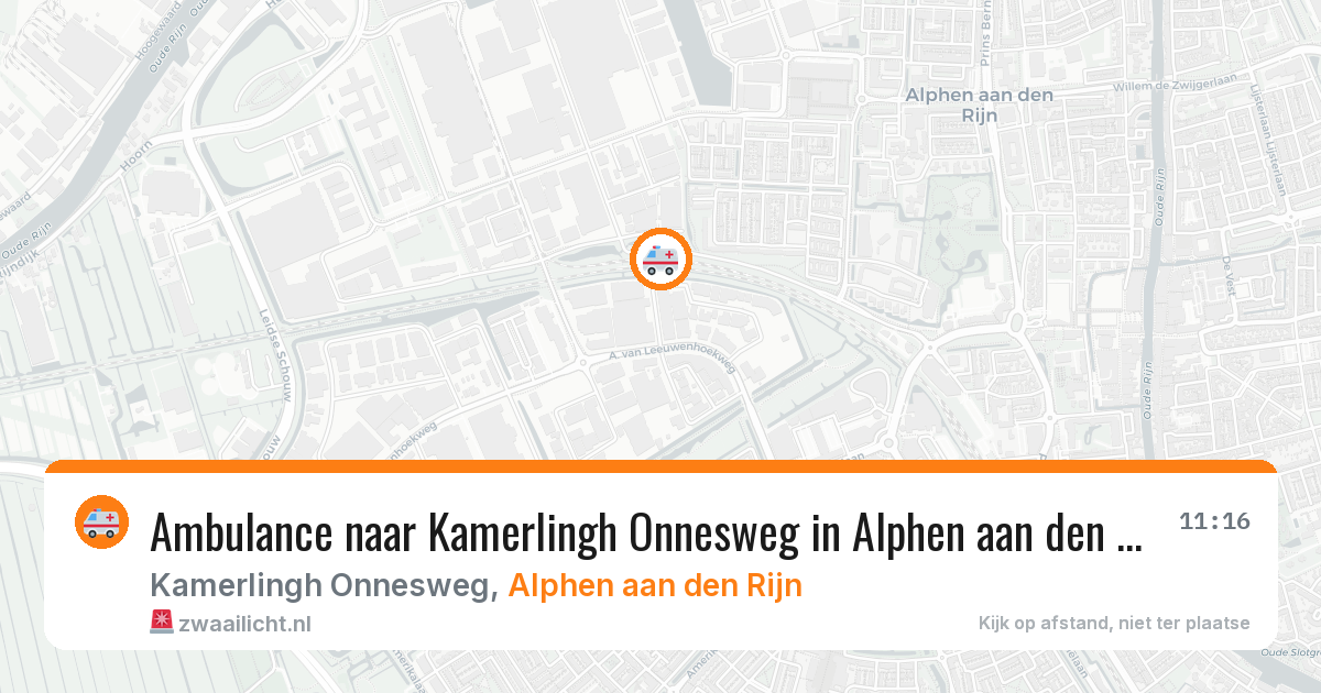 Ambulance naar Kamerlingh Onnesweg in Alphen aan den Rijn — 6 jul 2026