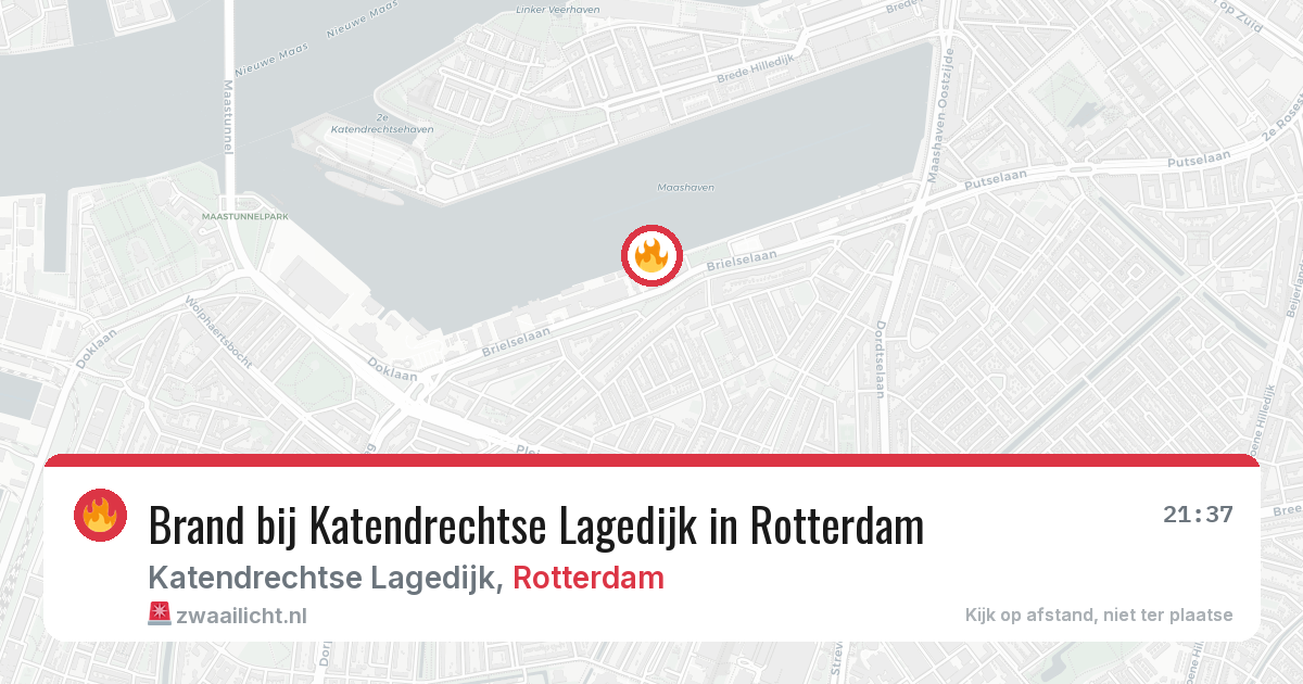 Brand bij Katendrechtse Lagedijk in Rotterdam — 3 apr 2026