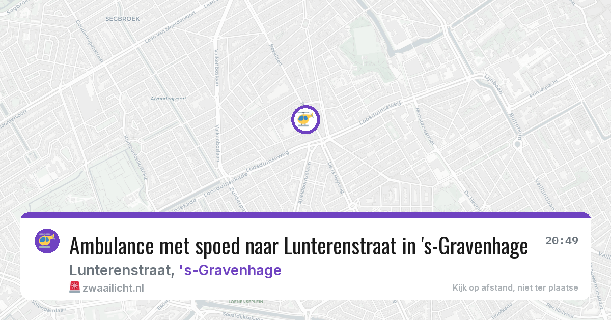 Ambulance met spoed naar Lunterenstraat in 's-Gravenhage — 4 mei 2026