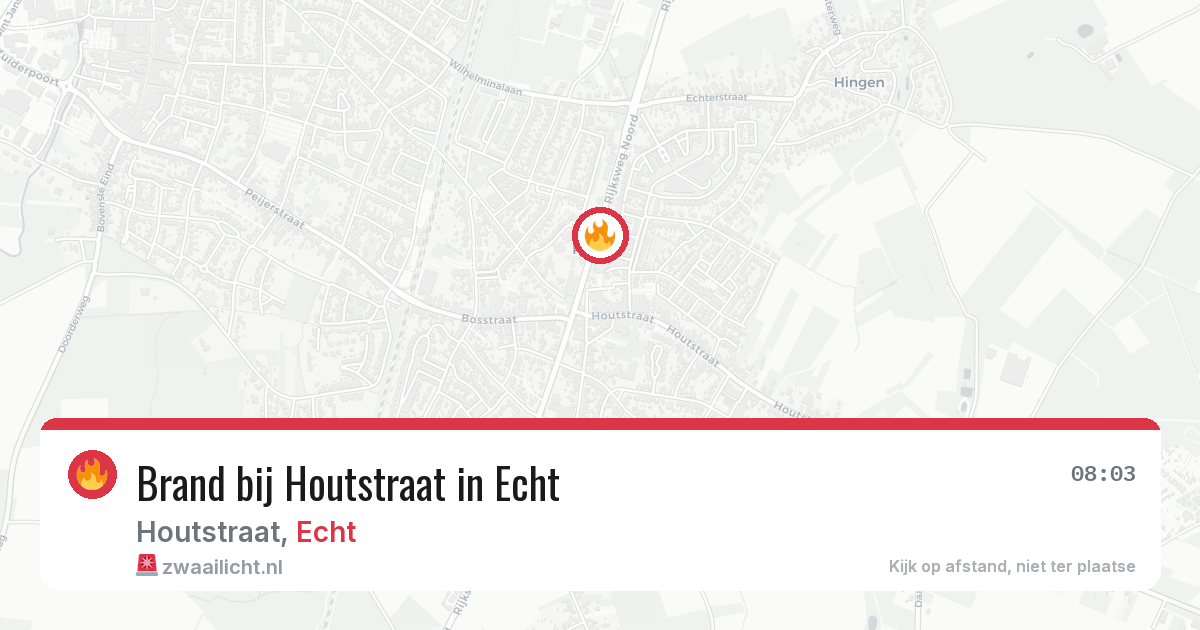 Brand bij Houtstraat in Echt — 27 apr 2026