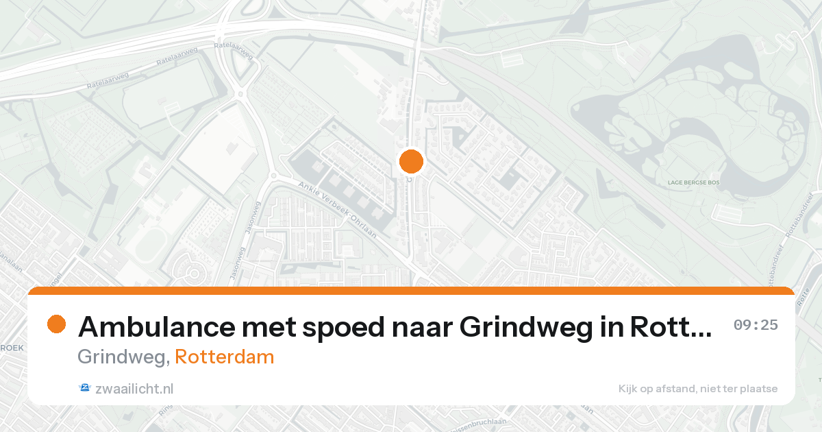 Ambulance met spoed naar Grindweg in Rotterdam — 16 aug 2026