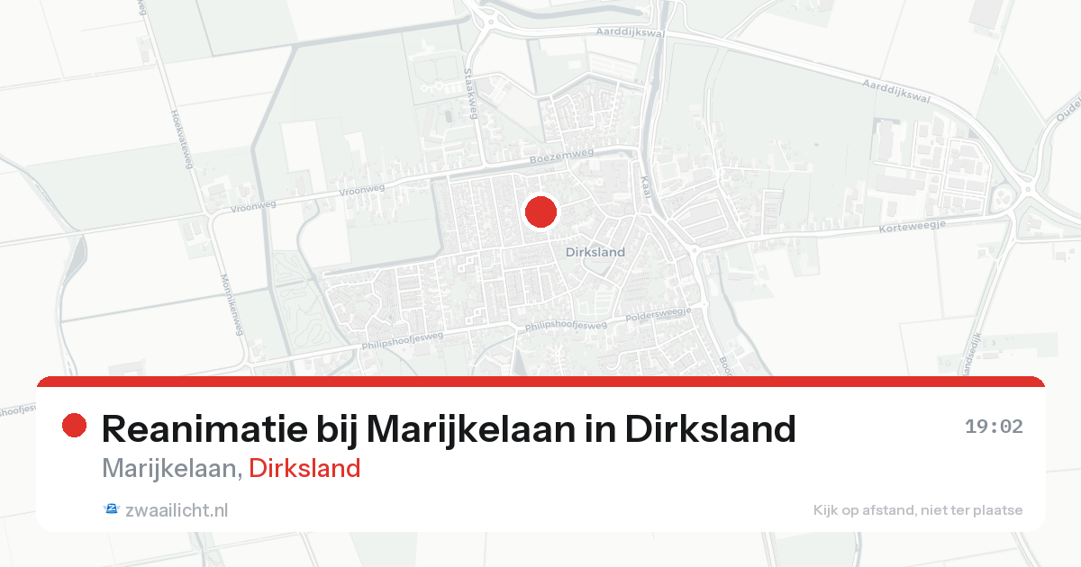 Reanimatie bij Marijkelaan in Dirksland — 22 aug 2026