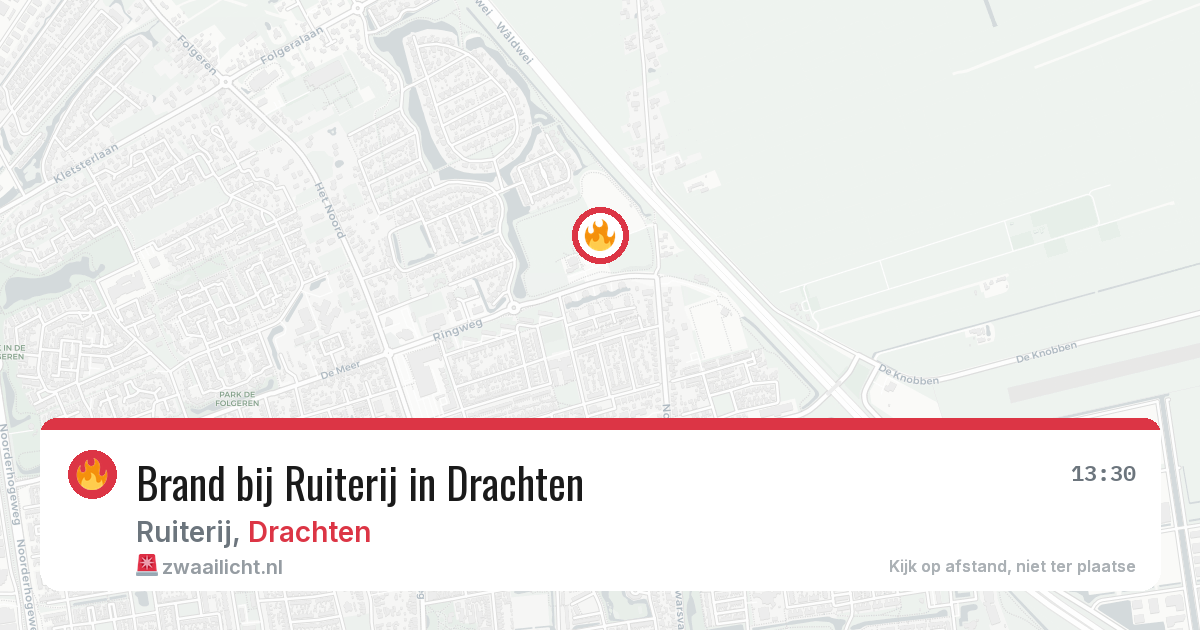 Brand bij Ruiterij in Drachten — 20 mrt 2026