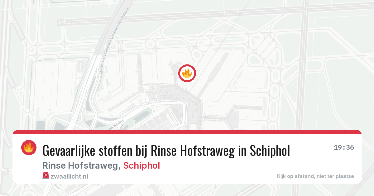 Gevaarlijke stoffen bij Rinse Hofstraweg in Schiphol — 29 jan 2026