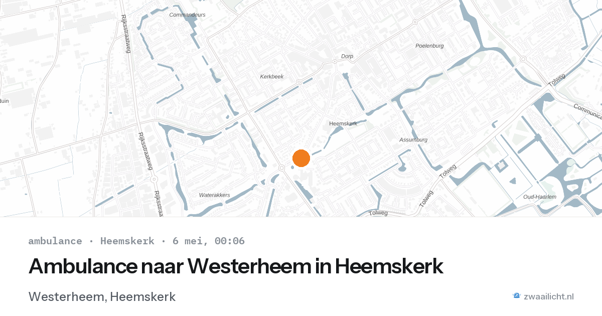 Ambulance naar Westerheem in Heemskerk — 5 mei 2026