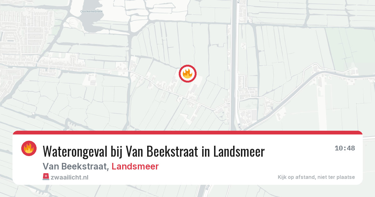 Waterongeval bij Van Beekstraat in Landsmeer — 31 jul 2026
