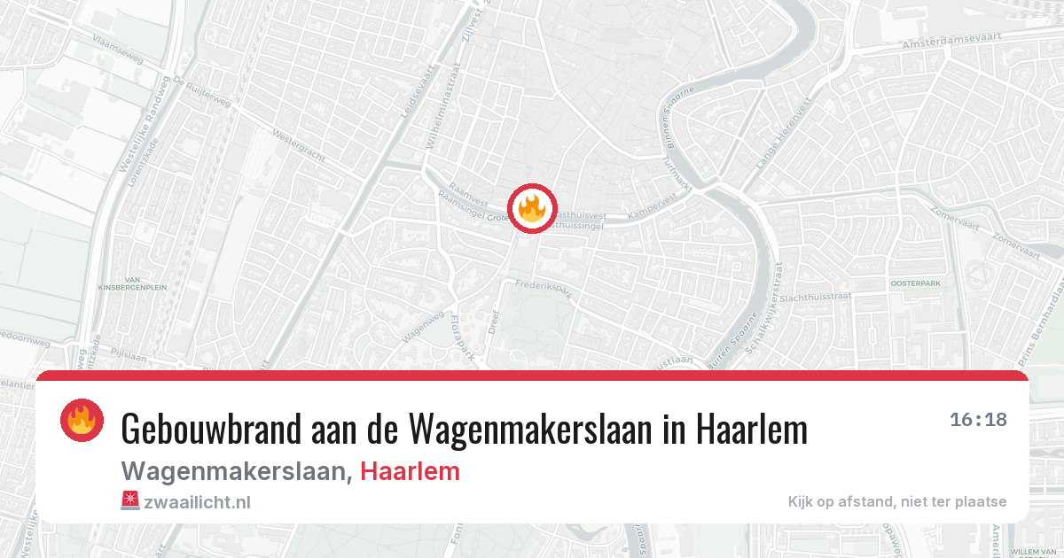 Gebouwbrand aan de Wagenmakerslaan in Haarlem — 25 feb 2026