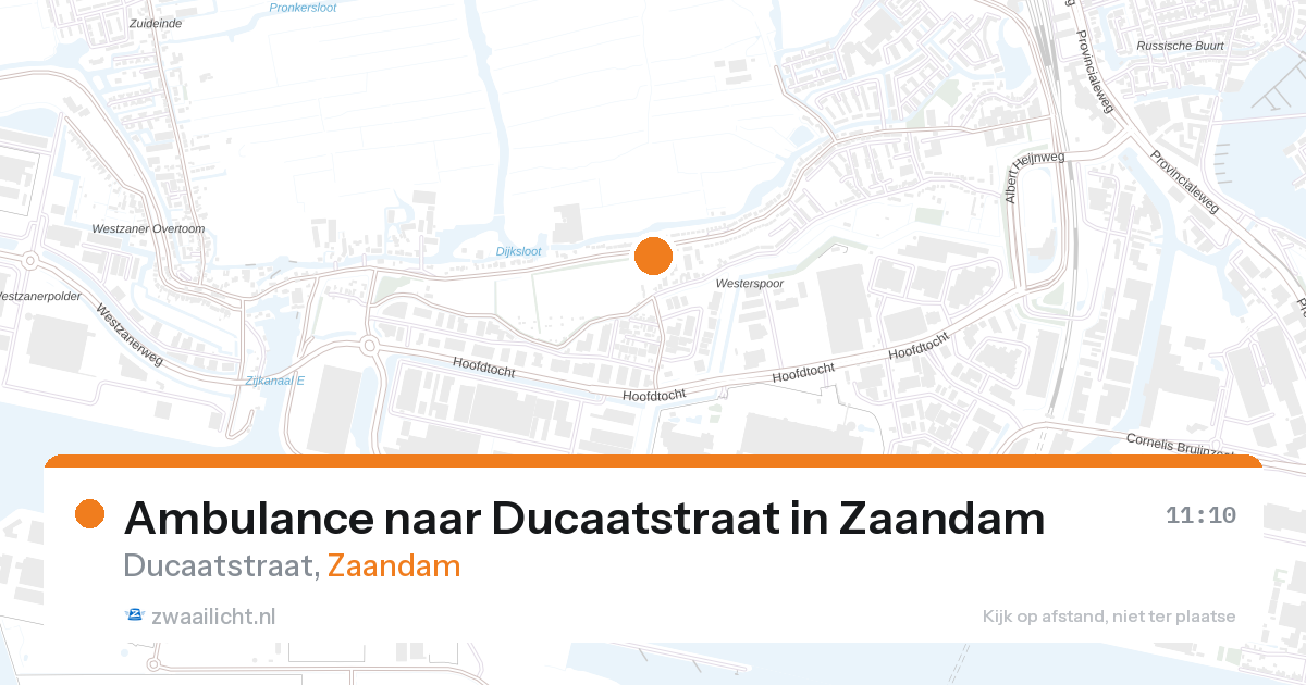 Ambulance naar Ducaatstraat in Zaandam — 28 aug 2026