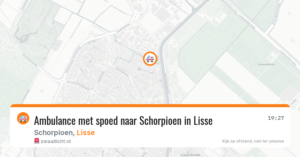 Ambulance met spoed naar Schorpioen in Lisse — 9 feb 2026