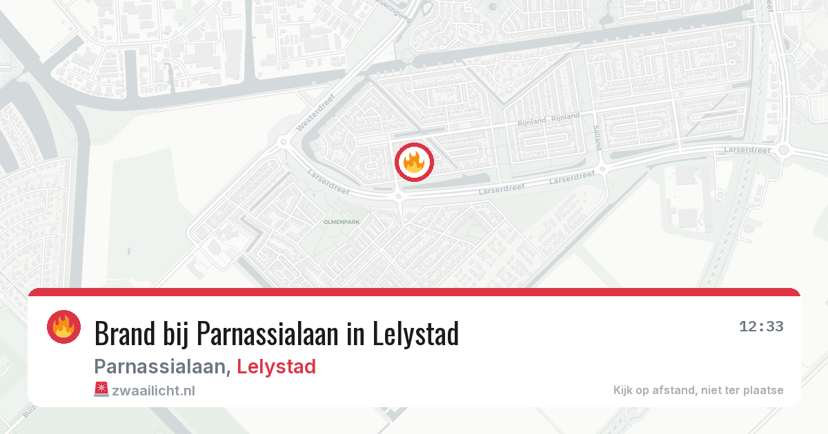 Brand bij Parnassialaan in Lelystad — 12 jun 2026