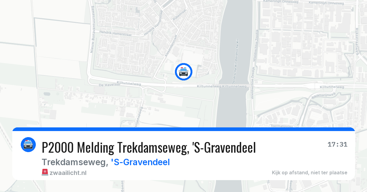 P2000 Melding Trekdamseweg, 'S-Gravendeel — 6 apr 2026