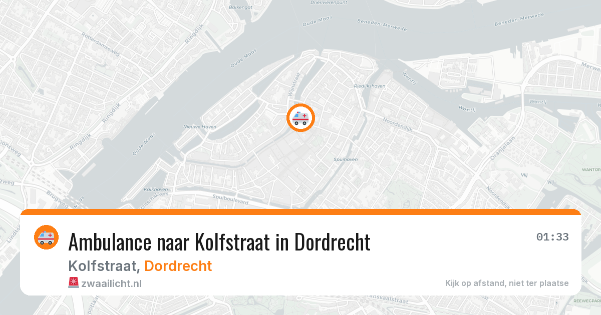 Ambulance naar Kolfstraat in Dordrecht — 16 mei 2026