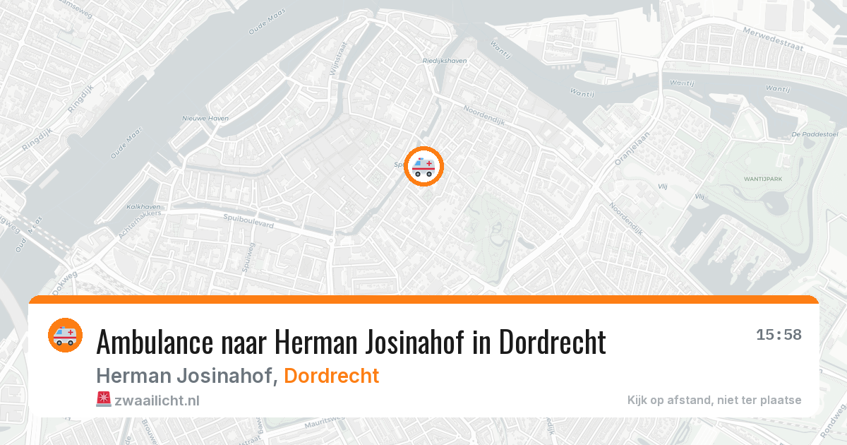 Ambulance naar Herman Josinahof in Dordrecht — 7 aug 2026