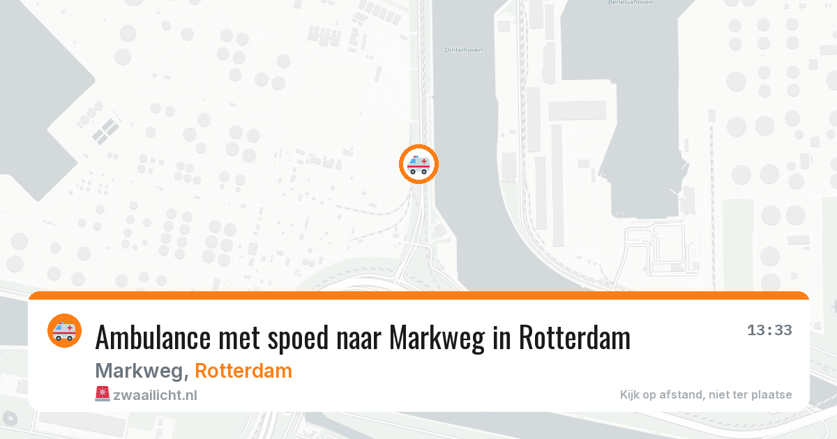 Ambulance met spoed naar Markweg in Rotterdam — 7 mei 2026