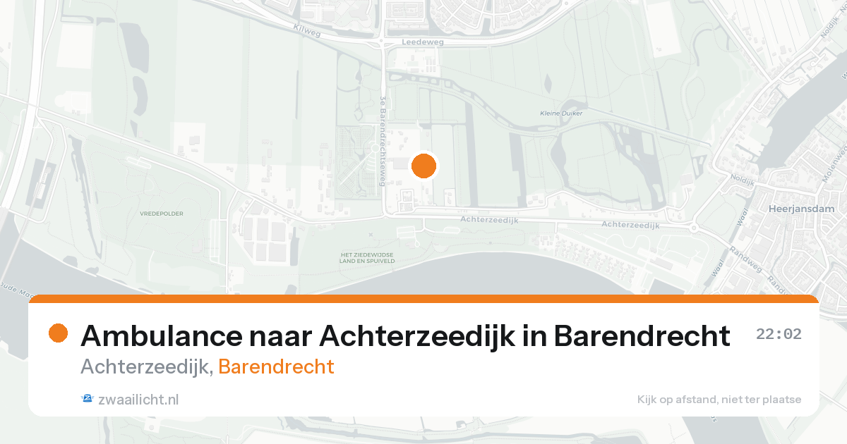 Ambulance naar Achterzeedijk in Barendrecht — 25 mei 2026
