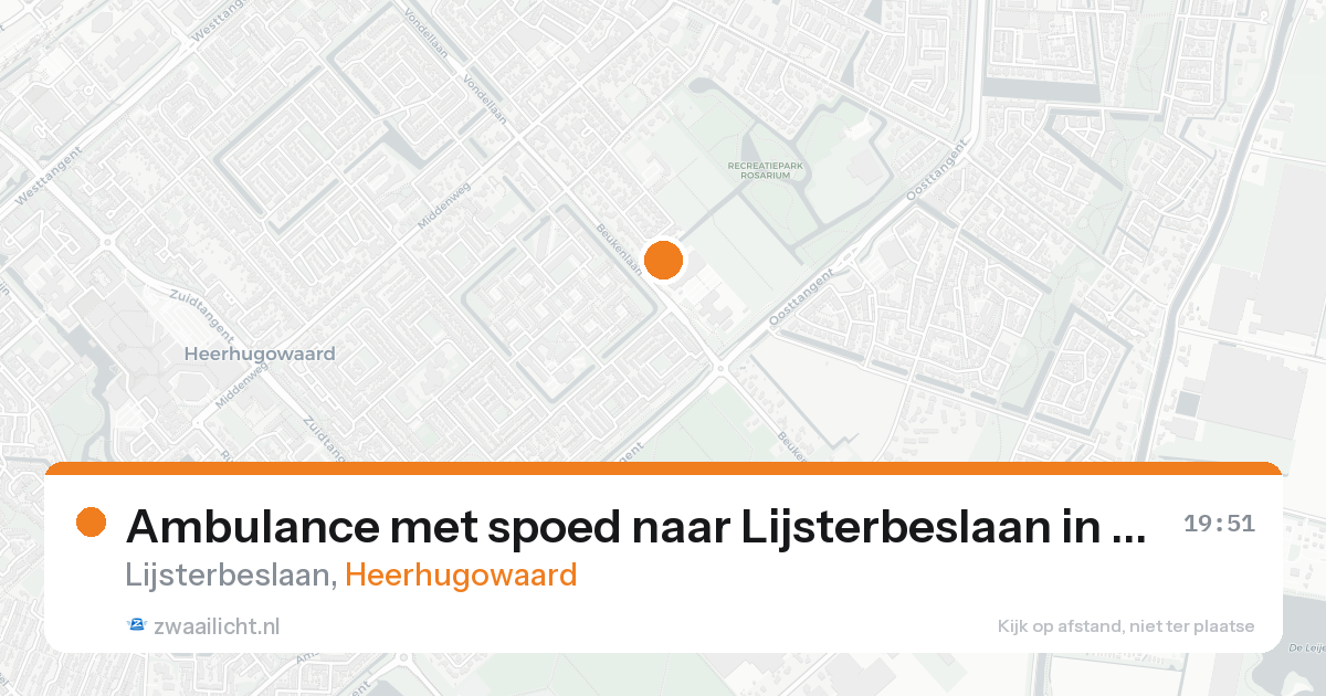 Ambulance met spoed naar Lijsterbeslaan in Heerhugowaard — 19 aug 2026
