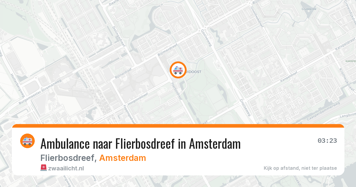 Ambulance naar Flierbosdreef in Amsterdam — 17 mei 2026