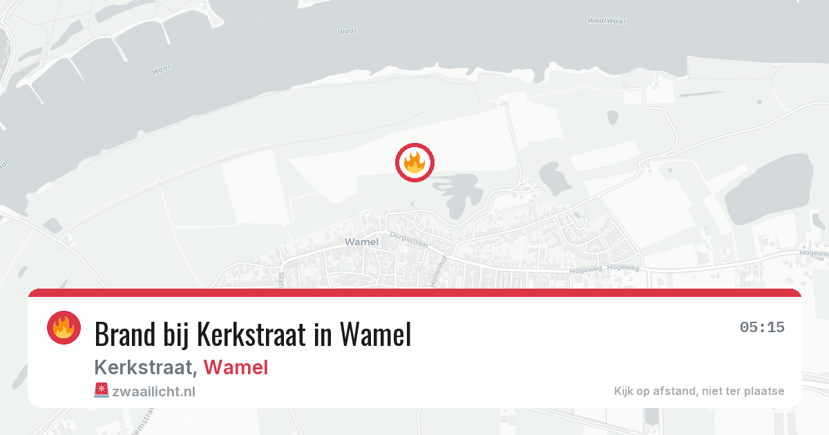 Brand bij Kerkstraat in Wamel — 5 jul 2026