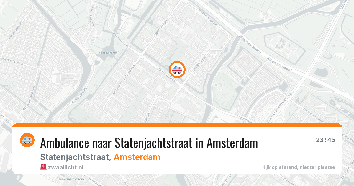 Ambulance naar Statenjachtstraat in Amsterdam — 22 mrt 2026