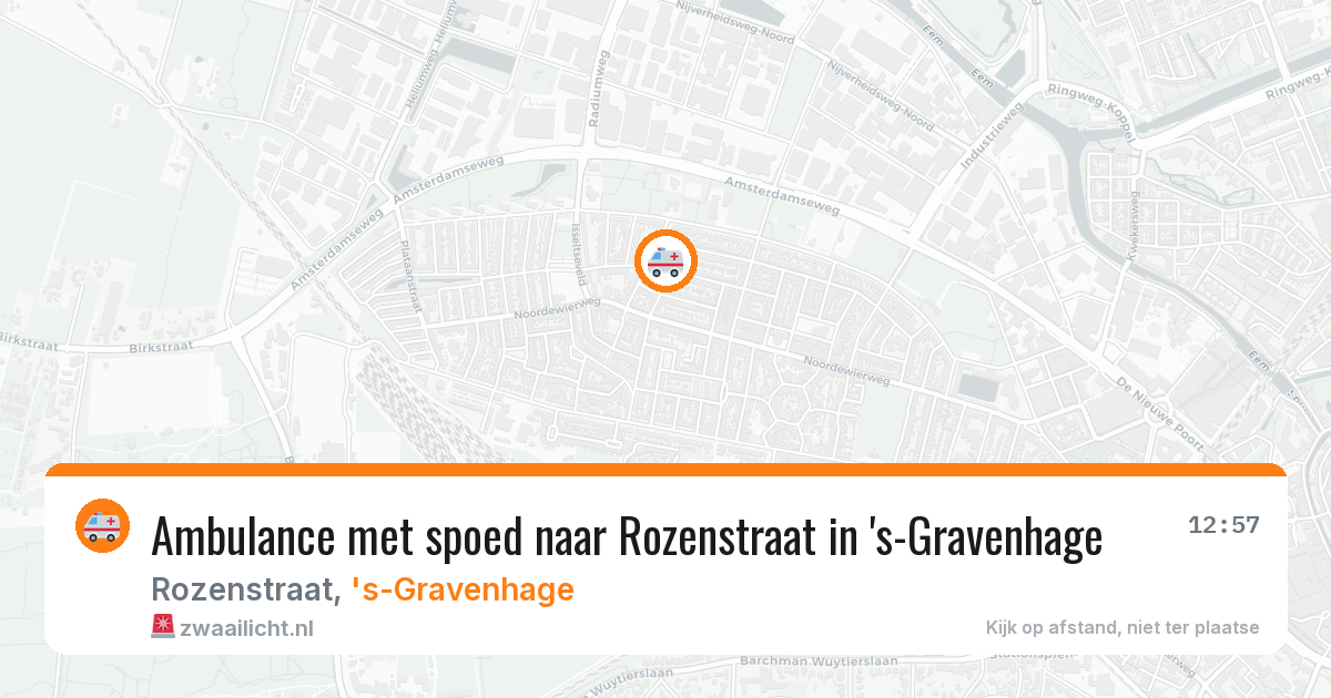 Ambulance met spoed naar Rozenstraat in 's-Gravenhage — 1 apr 2026
