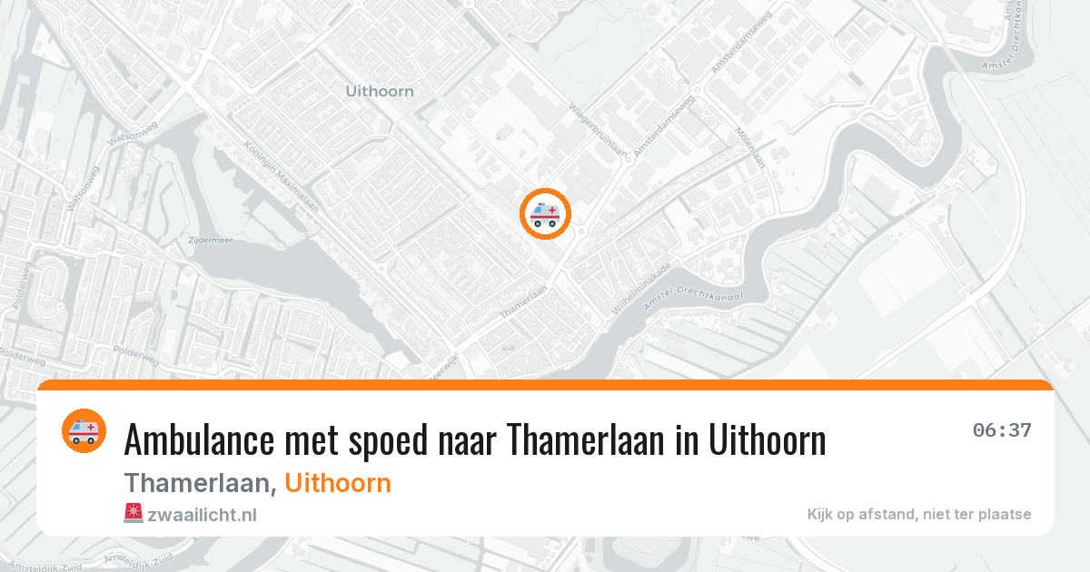 Ambulance met spoed naar Thamerlaan in Uithoorn — 31 mrt 2026
