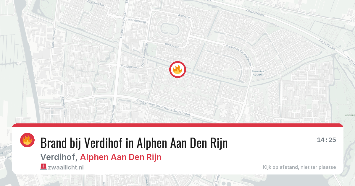 Brand bij Verdihof in Alphen Aan Den Rijn — 2 apr 2026