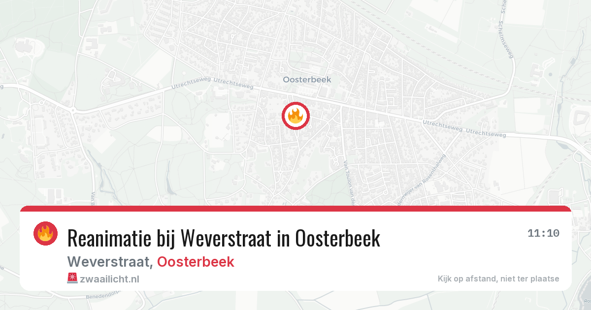 Reanimatie bij Weverstraat in Oosterbeek — 10 apr 2026