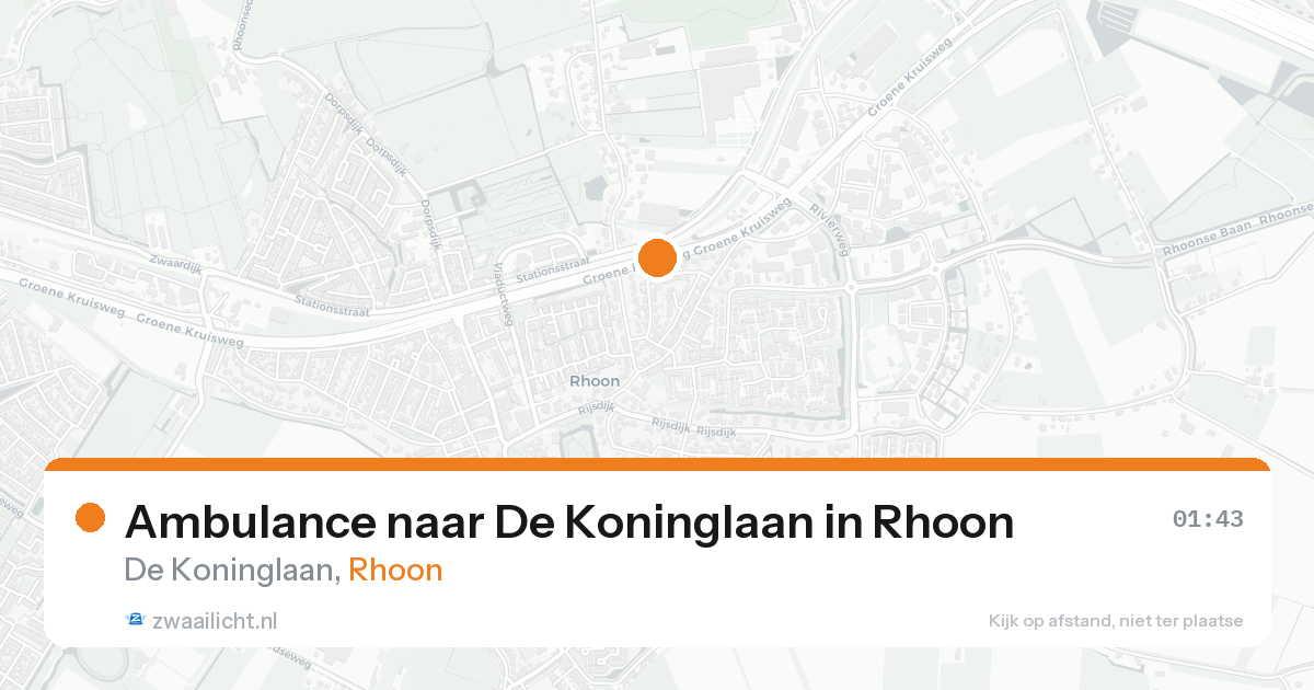 Ambulance naar De Koninglaan in Rhoon — 22 aug 2026
